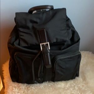 Coach black nylon backpack